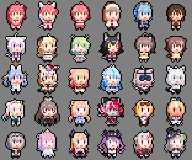 Character sprites (received help for some of these from Gogibahp, MQPixels, Numa, SaKo and VampireDev)