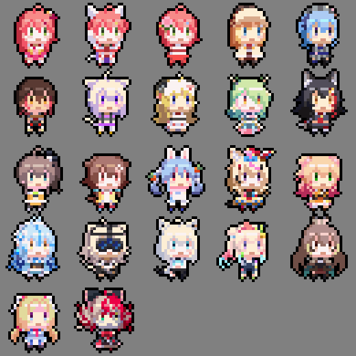 Character sprites (received help for some of these from Gogibahp, MQPixels, Numa, SaKo and VampireDev)