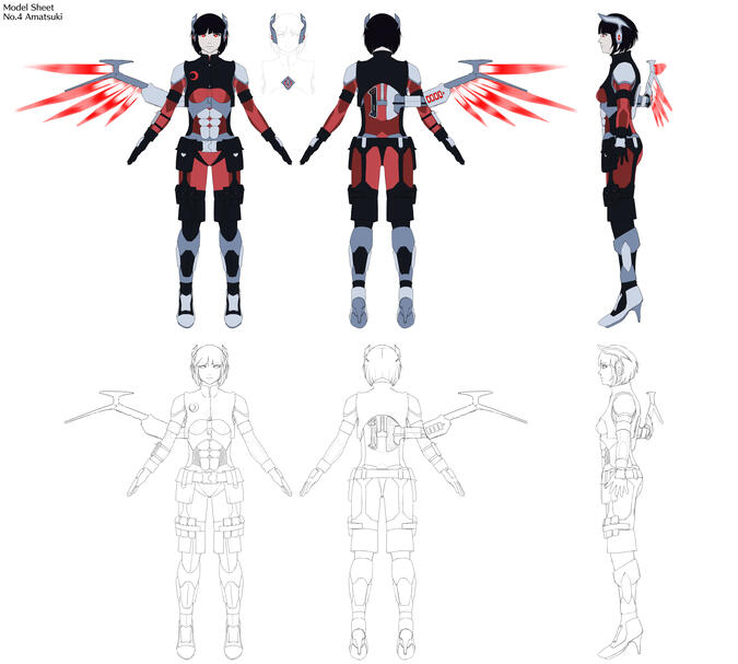 Main character model sheet Main character model sheet