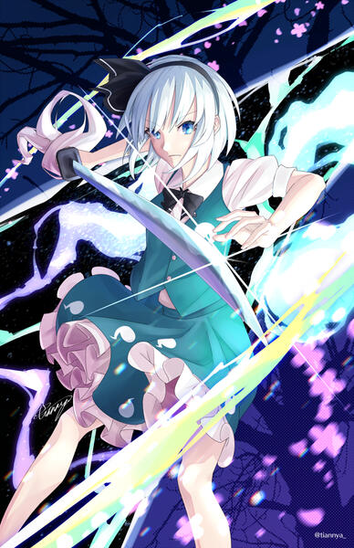 Konpaku Youmu (Touhou Project) fan art (2020)