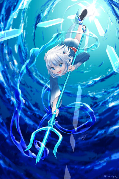 Gawr Gura (hololive) fan art (2020)