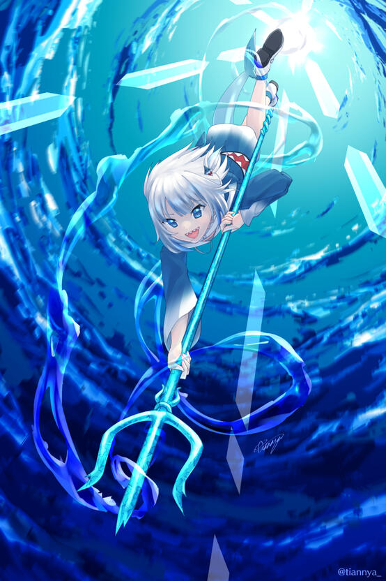 Gawr Gura (hololive) fan art (2020)